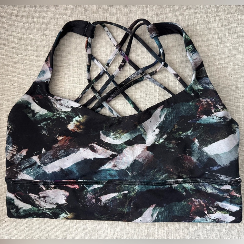 EUC lululemon energy bra multi color size 12